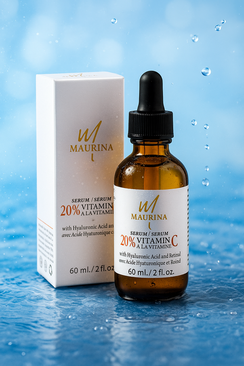 Pleťové sérum s 20 % vitamínom C, kyselinou hyalurónovou a retinolom